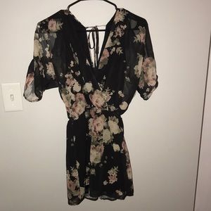 Black floral romper!
